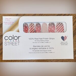 Color Street “Wrap it up” Glittery Red and Pink Nail Strips